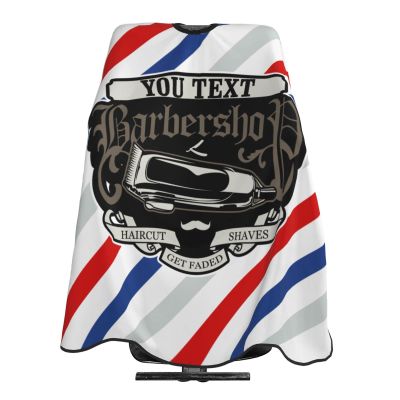 Custom Barbershop Haircut Shaves Barber Cape for Men Women, Personalized Text Logo Salon Haircut Cape, Customized Hair Cutting Cape Hairdressing Apron for Home Salon Barbershop