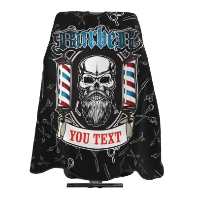 Custom Barbershop Haircut Shaves Barber Cape for Men Women, Personalized Text Logo Salon Haircut Cape, Customized Hair Cutting Cape Hairdressing Apron for Home Salon Barbershop