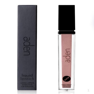 ADEN Satin Lipstick - 7ml - Long-Lasting, Non-Drying, Creamy Texture & Silky Finish (01 Radiant Beige)