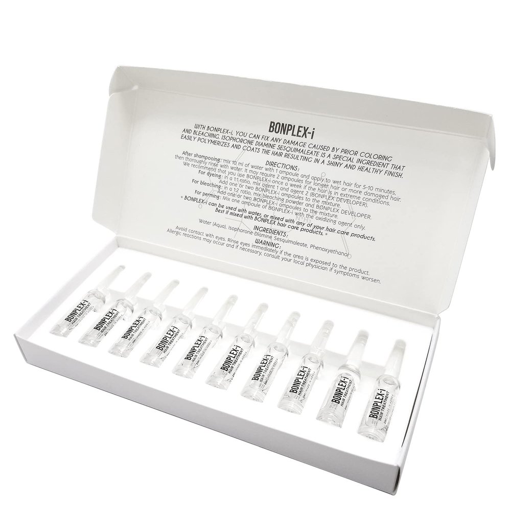 BONPLEX-i Ampoule Treatment | For All Hair Types | Damage and Dry Hair | Dimaleate | Reconnect Damaged Broken Disulfide Bonds | Restore and Bonding Intensive Repair Treatment 10 pcs