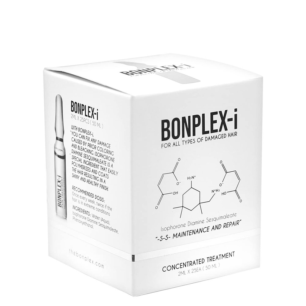 BONPLEX-i Ampoule Treatment | For All Hair Types | Damage and Dry Hair | Dimaleate | Reconnect Damaged Broken Disulfide Bonds | Restore and Bonding Intensive Repair Treatment 25 pcs