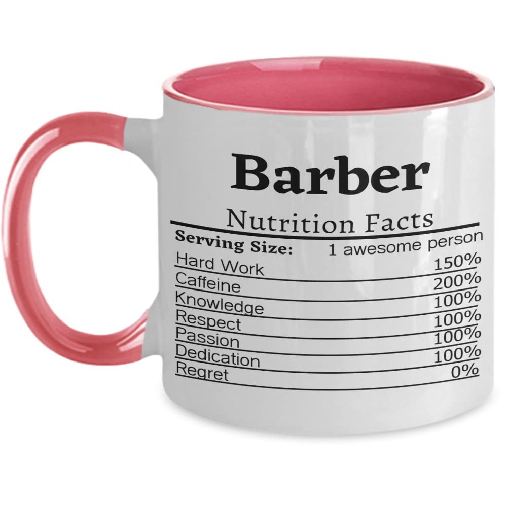 Barber Nutrition Facts Mug Barber Gift For Barber Gift Ideas Barber Appreciation Barber Coffee Mug Barber Cup