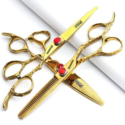 6/7/8 inch Cutting Thinning Styling Tool Rainbow Hair Scissors Professional Hairdresser Hairdresser Scissors Set (6-inch 3pc-B)
