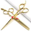6/7/8 inch Cutting Thinning Styling Tool Rainbow Hair Scissors Professional Hairdresser Hairdresser Scissors Set (6-inch 3pc-B) view 2
