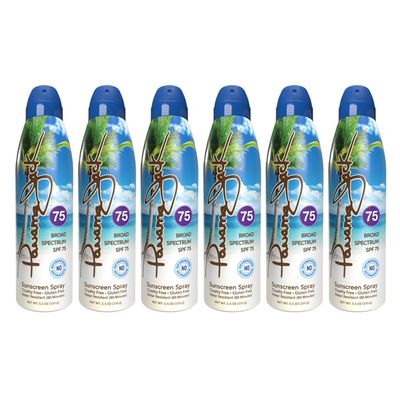 Panama Jack Continuous Spray Sunscreen - SPF 75, Broad Spectrum UVA/UVB Protection, PABA, Paraben, Gluten & Cruelty Free, Water Resistant (80 Minutes), 5.5 OZ
