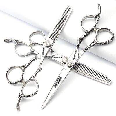 6/7/8 inch Cutting Thinning Styling Tool Rainbow Hair Scissors Professional Hairdresser Hairdresser Scissors Set (6-inch 3pc-A)