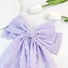 8in Hair Bows Barrettes for Women & Girls: Large Satin Bow Hair Clip with Long Tail - Elegant Hair Ribbon for French Stylish Looks -Chic Soft Cloth Oversized Bows Hair Accessories (Purple) view 3