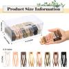 120 Snap Hair Clips - Double Grip Metal Barrettes with Plastic Box, 8 Colors for Women's Hair Styling and Salon Use view 2