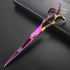 6/7/8 inch Cutting Thinning Styling Tool Rainbow Hair Scissors Professional Hairdresser Hairdresser Scissors Set (7-inch 2pc-B) view 2