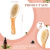 Gerrii 2 Pcs Dry Brushing Body Brush Natural Boar Bristle with Contoured Wooden Handle for Back Legs Feet Exfoliates Dead Skin view 2