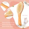 Gerrii 2 Pcs Dry Brushing Body Brush Natural Boar Bristle with Contoured Wooden Handle for Back Legs Feet Exfoliates Dead Skin view 3