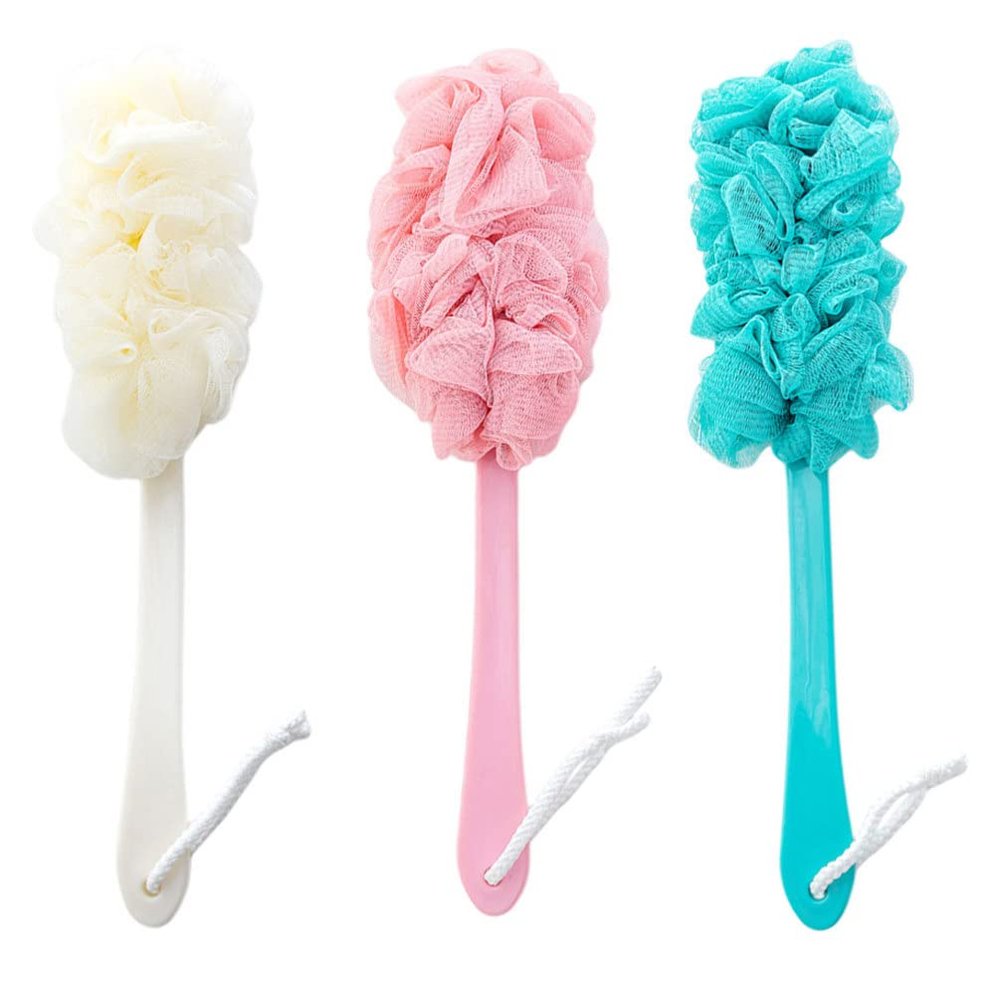 COHEALI 1 Set 3pcs Soft Bristle Back Scrubbing Brush Back Bath Skin Body Brush Shower Body Brush Shower Loofah Sponge Body Brush Exfoliator Pp Handle Shower Head Take a Bath Child