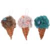 FRCOLOR 3pcs Ice Cream Bath Shower Sponge Soft Exfoliating Body Scrubber for Boys and Girls Adults Fun Bath Accessories Gentle Skin Easy to and Drain view 1