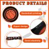 24 Basketball Stuff Set Cosmetic Bags Sport Makeup Bags Pencil Case Portable Storage Case Satin Sport Hair Scrunchies Elastic Hair Bands Basketball Gifts Basketball Accessories for Girl (Black, Love) view 3