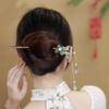 LRESJJIUJ Chinese Hair Stick Vintage Hair Pearl Tassel Flower Shape Silver Hairpin Traditional Charm Trinkets Spring Festival Couplets Ancient Chinatown Hanfu Handmade Hair Accessories for Women view 2