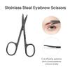 Newbealer 3 in 1 Eyebrow Kit, Grooming Set, Trimmers Set for Women and Men, Including Brow Razors Trimmer, Eyebrow Scissors, Slant Tweezer (Black) view 3
