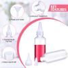 Eccliy 60 Pieces 2 oz 60 ml Plastic Bottles Applicator with Twist Top Cap Pet Refillable Plastic Empty Applicator Bottle for Hair with Clear Twist Top Cap for Hair Oils and Liquids view 3