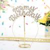 Acenail It's My Birthday Headband Birthdays Sash Rhinestone Birthday Hair Accessories for Women (B-Gold) view 2