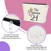 21st Birthday Gifts for Daughter Makeup Bag 21 Year Old Birthday Gifts for Her Cosmetic Bag Gifts for Girls Turning 21 Born in 2003 Happy Birthday Gifts for Sister Friend Travel Pouch view 3
