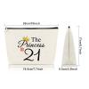 21st Birthday Gifts for Daughter Makeup Bag 21 Year Old Birthday Gifts for Her Cosmetic Bag Gifts for Girls Turning 21 Born in 2003 Happy Birthday Gifts for Sister Friend Travel Pouch view 4