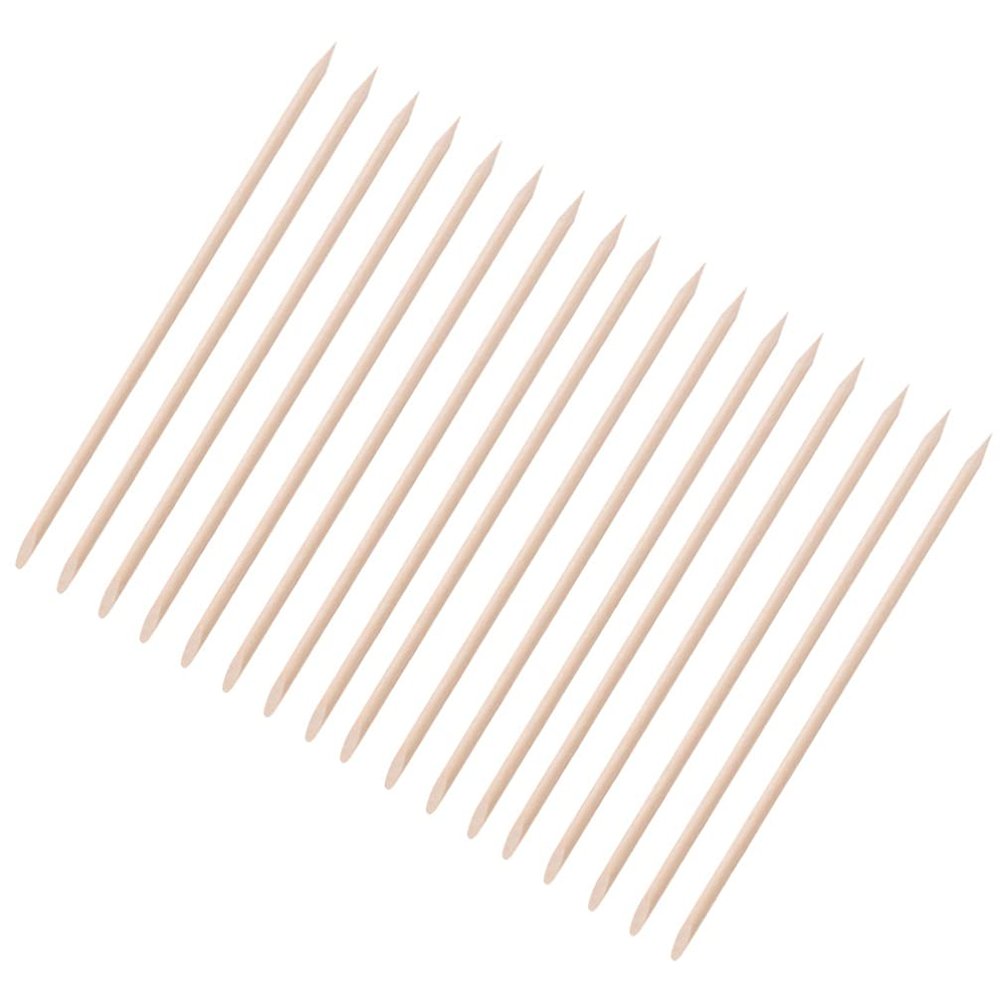 FRCOLOR Manicure Orange Wooden Stick Set Nail Art Tools Cuticle Cleaning Stick for Home Use