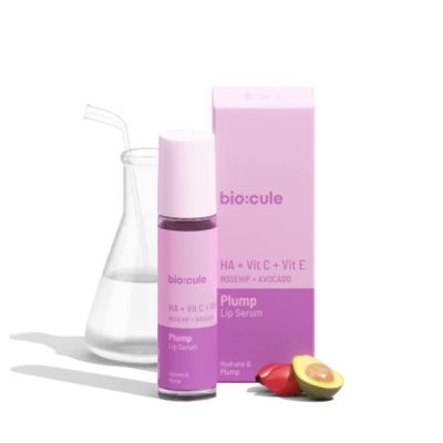 Plump Lip Serum for Lip Plumping, Glow & Hydration | with Hyaluronic Acid, Vitamin C & Vitamin E from Rosehip & Avocado | Lip Oil Roll-On for Men & Women | 100% Natural, 10ml