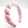 Uchyius Headbands for Women, Cute Padded Fabric Hair Bands Wide Velvet Non Slip Headband Hair Accessories for Women Girls, Pink view 2
