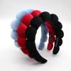 Uchyius Headbands for Women Girls, Fashion Wide Headband Yoga Workout Head Bands Hair Accessories, Padded Fabric Hair Bands Red Velvet Headband, Red view 4