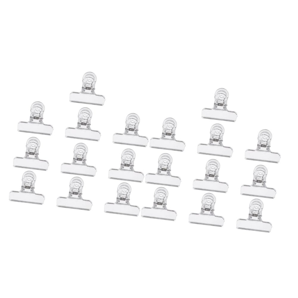 LALAFINA 20pcs Nail Extension Clips for Nail Art Multi-functional Plastic Clamps for Gel Building Curve Design for Salon Home Use