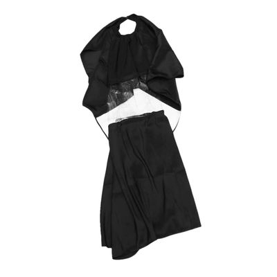 LALAFINA Salon Cape with Clear Window Hairdressing Apron for Men Women Lightweight and Durable Haircut Cloak for Home and Barber Shop Black