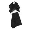 LALAFINA Salon Cape with Clear Window Hairdressing Apron for Men Women Lightweight and Durable Haircut Cloak for Home and Barber Shop Black view 1