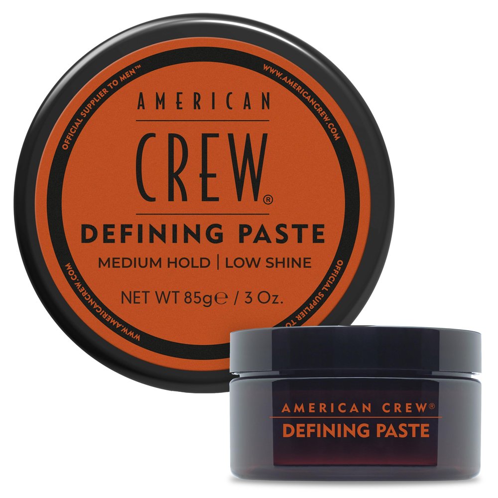 American Crew Men's Hair Defining Paste, Like Hair Gel with Medium Hold Hair Gel & Low Shine, Stocking Stuffer for Him, 3 oz