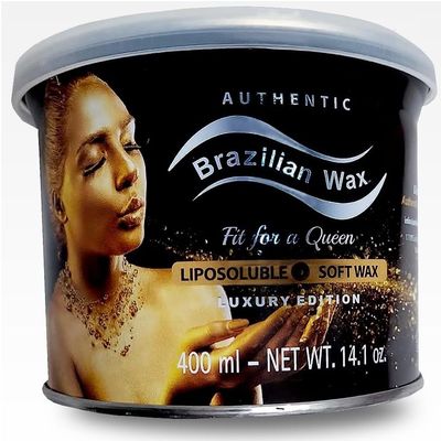 Authentic Brazilian Wax by Andreia Soft Wax - Cruelty Free Soft Wax for Hair Removal w/Liposoluble Brazilian Original Formulation - Ready to Use Wax 14 oz. Container - Ideal for All Skin Types