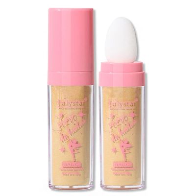 GL-Turelifes Hightlighter Stick Puff Fairy Highlight Powder Glitter Loose Brush Contouring Shimming for Eyes, Face, Body Tiktok Makeup (P05 Gold) 0.32 Ounce (Pack of 1) 0.3175 Ounce