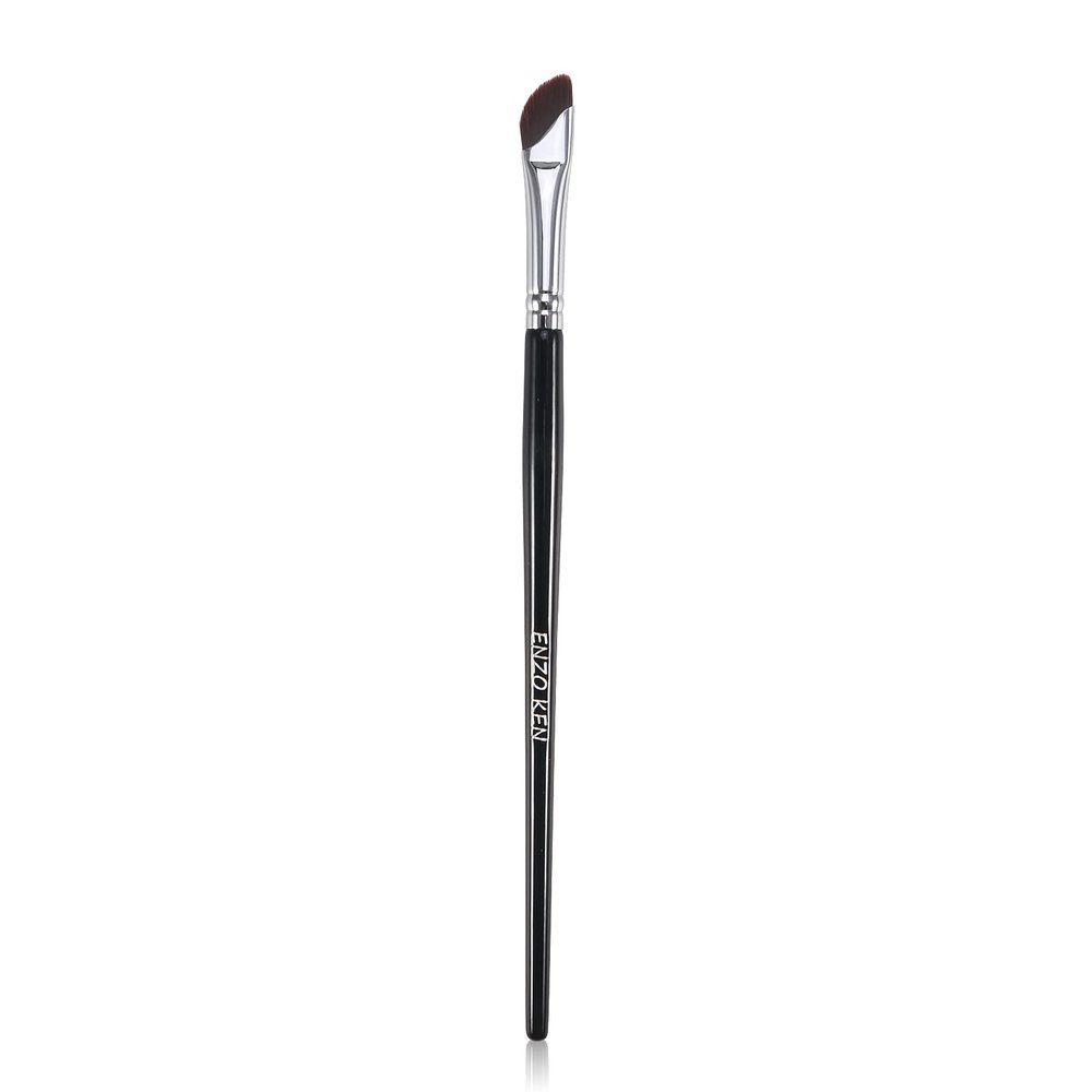 ENZO KEN Flat Angled Eyebrow Brush, Fine Angled Eyeliner Brush, Flat Eyebrow Brushes, Brow Brush, Winged Eyeliner Brushes - Black, 183B