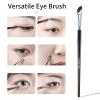 ENZO KEN Flat Angled Eyebrow Brush, Fine Angled Eyeliner Brush, Flat Eyebrow Brushes, Brow Brush, Winged Eyeliner Brushes - Black, 183B view 2