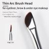 ENZO KEN Flat Angled Eyebrow Brush, Fine Angled Eyeliner Brush, Flat Eyebrow Brushes, Brow Brush, Winged Eyeliner Brushes - Black, 183B view 3