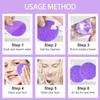 Spunspon 100-Count Facial Sponges Compressed Natural Cellulose Sponge Round Shape Face Sponge for Face Cleansing Exfoliating and Makeup Removal, Purple view 3