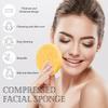 Spunspon 100-Count Facial Sponges Compressed Natural Cellulose Sponge Round Shape Face Sponge for Face Cleansing Exfoliating and Makeup Removal, Yellow view 4