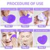 100-Count Compressed Facial Sponges for Estheticians Heart Shape Natural Cellulose Sponge Professional Cosmetic Spa Sponges for Face Cleansing, Massage, Pore Exfoliating, Mask, Makeup Removal, Purple view 4