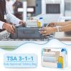 TISRATOK 12 PCS Clear Makeup Bag for Women with Zipper, TSA Approved Toiletry Pouch, Cosmetic Bag Bulk for Travel Organizer Essentials - Blue,Large view 4