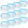 TISRATOK 12 PCS Clear Makeup Bag for Women with Zipper, TSA Approved Toiletry Pouch, Cosmetic Bag Bulk for Travel Organizer Essentials - Blue,Small view 1
