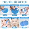 Spunspon 100-Count Facial Sponges Compressed Natural Cellulose Sponge Round Shape Face Sponge for Face Cleansing Exfoliating and Makeup Removal, Blue view 3