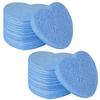 100-Count Compressed Facial Sponges for Estheticians Heart Shape Natural Cellulose Sponge Professional Cosmetic Spa Sponges for Face Cleansing, Massage, Pore Exfoliating, Mask, Makeup Removal, Blue view 2