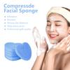 100-Count Compressed Facial Sponges for Estheticians Heart Shape Natural Cellulose Sponge Professional Cosmetic Spa Sponges for Face Cleansing, Massage, Pore Exfoliating, Mask, Makeup Removal, Blue view 3