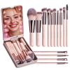 BS-MALL Makeup Brushes Foundation Powder Concealers Eye Shadows Makeup Set with LED light Mirror 14 Pcs Mini Makeup Brushes (APINK) view 1