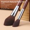 ENZO KEN Walnut Makeup Brushes Set Professional, Natural Pony Hair Makeup Brush Set with Case, Cosmetic Brushes Makeup Set, Natural Bristle Makeup Brushes, Natural Hair Make up Brush Set Professional. view 3