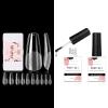 Makartt Nail Glue for Acrylic Nails 2 Pcs 15ML UV Gel Curing Needed Bundle with Makartt 500Pcs Soft Gel Full Cover Nail Tips, Medium Coffin Clear Fake Nail Tips view 1