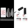 Makartt Nail Glue for Acrylic Nails 2 Pcs 15ML UV Gel Curing Needed Bundle with Makartt 504Pcs Soft Gel Full Cover Tips, Almond Stiletto False Nail Tips Press on Nails view 1