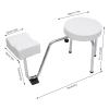 Titunjian Modern Pedicure Chair, Adjustable Height & Length Iron & PVC, for Home Spa Beauty Salon (White) view 2